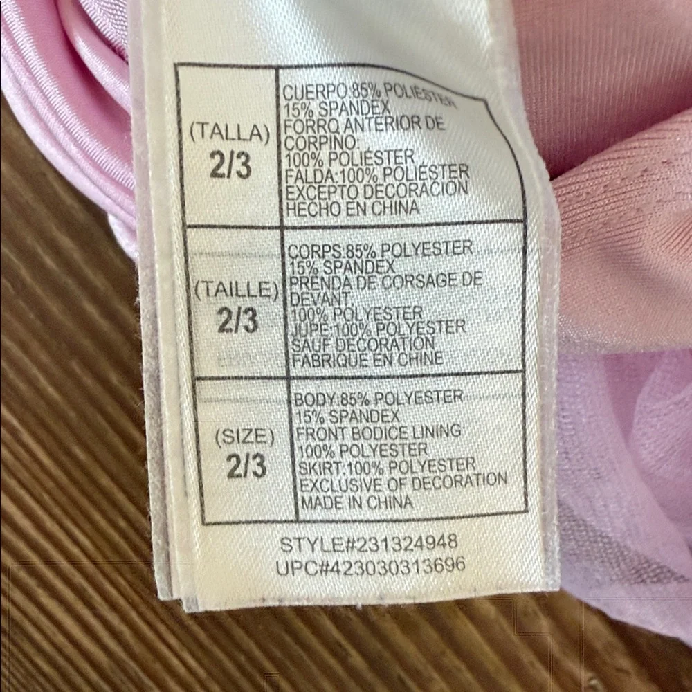Disney Pink Princess blaring Dance try Costume for Kids size 2/3